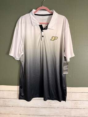 NWT Purdue Boilermakers Ombre‎ Polo Shirt Men's XXL Big 10